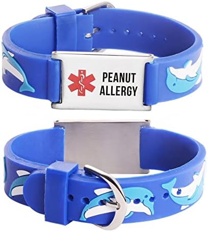 LinnaLove cartoon medical alert id bracelets Parents gift to Son, daughter, brother, sister