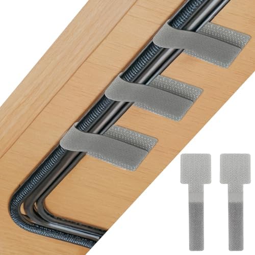 100pcs Hook and Loop Cable Ties, gliship Adhesive Wire Management, Adjustable Cable Straps Cord Wrappers Keeper Cord Holder, Sticky-Back Cord Organizer for Kitchen Appliances at Office, Home - Grey