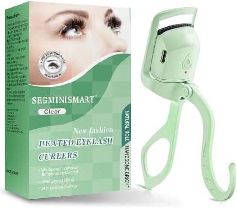 Heated Eyelash Curler, Fast Heat up Within 5s, 24 Hours Long Lasting, Rechargeable Electric Eyelash Curler, Temperature Control, Safe Anti-Burn Lash Curler, Quick Natural Curling Eye Lashes
