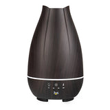 HealthSmart Essential Oil Diffuser, Cool Mist Humidifier and Aromatherapy Diffuser with 500ML Tank Ideal for Large Rooms, Adjustable Timer, Mist Mode and 7 LED Light Colors, Brown