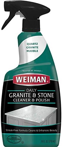 Weiman Granite Cleaner and Polish - 24 Ounce 6 Pack - For Granite Marble Soapstone Quartz Quartzite Slate Limestone Corian Laminate Tile Countertop and More