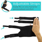 Vive Trigger Finger Splint - 2 Finger Brace for Middle, Index, Pinky, or Ring Fingers - Adjustable Hand and Wrist Support - Straightening Immobilizer for Broken Fingers, Arthritis, and Contractures