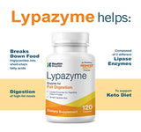 Houston Enzymes – Lypazyme – 120 Capsules – Professionally Formulated with 3 Different Lipase Enzymes – Supports Complete Breakdown of Triglyceride Fats – Excellent for High-Fat Diets