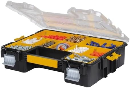 DEWALT Small Parts Organizer, Hardware Storage Box with Removable Dividers, 10-Compartment (DWST14825)