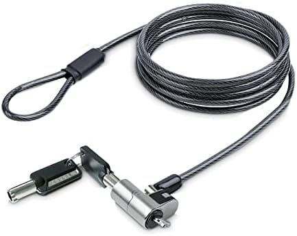 StarTech.com Nano Laptop Cable Lock, 6.6ft (2m), Anti-Theft Keyed Lock, Security Cable Locks Nano Slot Notebooks, for EliteBook/2-1 Laptops, Steel Cable Lock for Laptop, TAA (NANOK-Laptop-Lock)