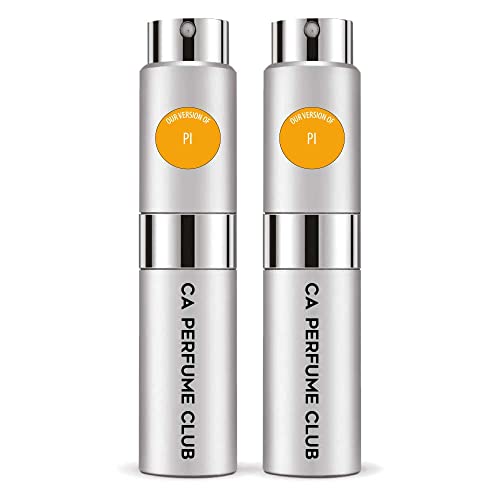 CA Perfume Impression of Gvnchy Pi For Men Replica Version Fragrance Dupes Concentrated Long Lasting Eau de Parfum Spray Refillable Atomizer Bottle 0.27 Fl Oz-X2