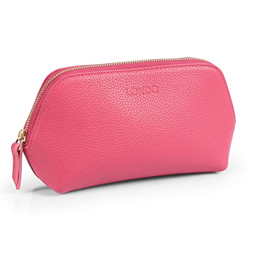 Londo Genuine Leather Makeup Bag Cosmetic Pouch Travel Organizer Toiletry Clutch