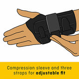 FUTURO Compression Stabilizing Wrist Brace, Right Hand, Small/Medium Size, Provides Support to Injured Wrists, Easy-to-Use Design, Three Straps Provide a Customizable Fit (48400ENR)