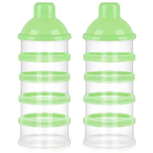 Accmor Formula Dispenser On The Go, 5 Compartments Stackable Formula Container for Travel, Baby Milk Powder Kids Snack Container, BPA Free