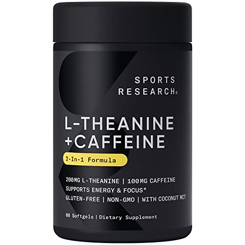 Focused Energy Softgels with L-Theanine & Caffeine – 60 Count