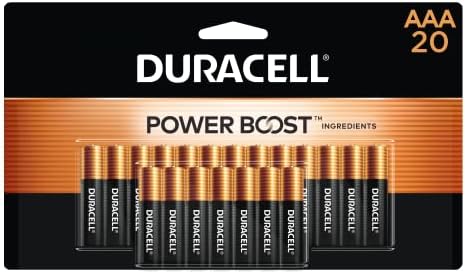Duracell Coppertop AAA Batteries with Power Boost Ingredients, 20 Count Pack Triple A Battery with Long-lasting Power, Alkaline AAA Battery for Household and Office Devices