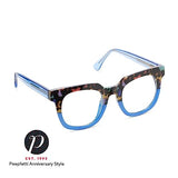 Peepers by PeeperSpecs Oprah's Favorite Women's Showbiz Oversized Blue Light Blocking Reading Glasses - Peepfetti Tortoise/Blue +1.25