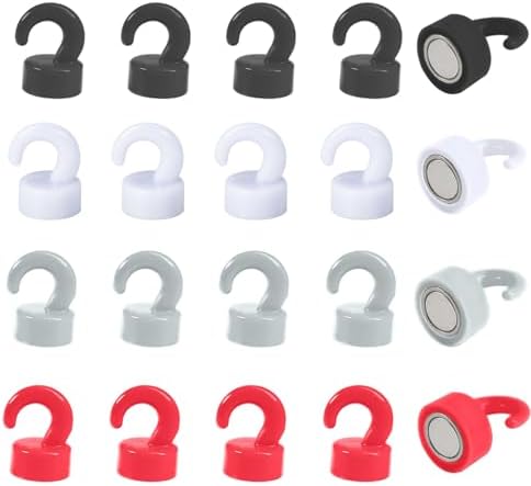 Magnet Hooks Black Office 20 Pack