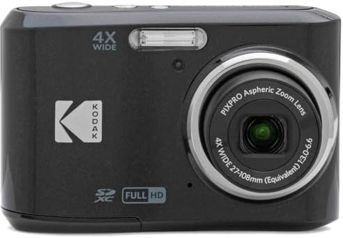 KODAK PIXPRO Friendly Zoom FZ45-BK 16MP Digital Camera with 4X Optical Zoom 27mm Wide Angle and 2.7" LCD Screen (Black)