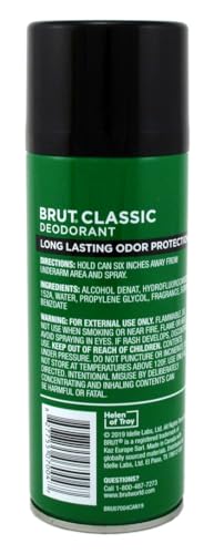 Brut Deodorant 10oz Aerosol Classic Scent (3 Pack)
