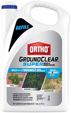 Ortho GroundClear Super Weed & Grass Killer1: Refill, Fast-Acting, See Results in Hours, For Patios and Landscaped Areas, 1 gal.