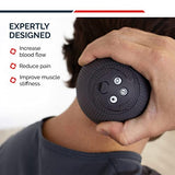 MyoStorm Mini Meteor Heating Vibrating Massage Ball Roller for Muscle Recovery Therapy and Pain Relief + 4 Speed Vibration, Portable