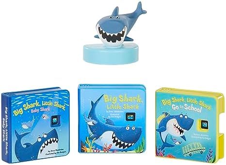 Little Tikes Story Dream Machine Big Shark, Little Shark Story Collection, Storytime, Books, Random House, Audio Play Character, Gift and Toy for Toddlers and Kids Girls Boys Ages 3+ Years