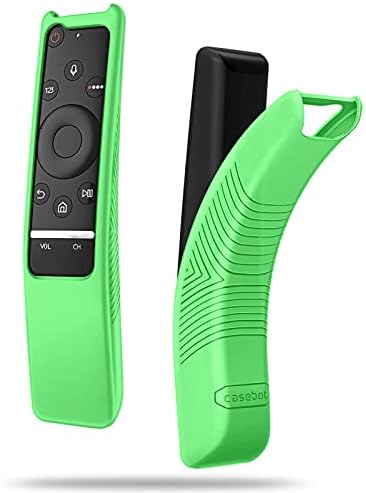 Fintie Protective Case Compatible Samsung Smart TV Remote Controller BN59 Series, CaseBot Light Weight Kids-Friendly Anti Slip Shock Proof Silicone Cover, Green-Glow in The Dark
