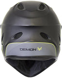 DEMON United Podium Fullface Bike Helmet- 13 Vents- Lightweight- Breathable (Black/Grey, Medium)