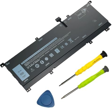 8N0T7 Laptop Battery Replacement for DELL XPS 15 9575 2-in-1 Precision 5530 2-in-1 Series15-9575-D2801TS D1805TS D2605TS D1605TS i5-8305G i7-8705G P73F P73F001 TMFYT 0TMFYT 08N0T7 75Wh