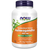 NOW Foods Ashwagandha Supplement – 450 mg Standardized Extract, 180 Veg Capsules for Wellness Support