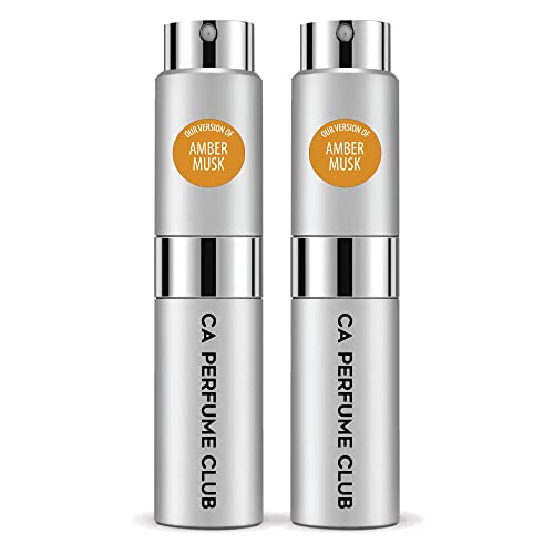 CA Perfume Club Impression of Mntle Amber Musk For Women & Men Replica Version Fragrance Dupes Concentrated Long Lasting Eau de Parfum Spray Refillable Atomizer Bottle 0.27 Fl Oz-X2