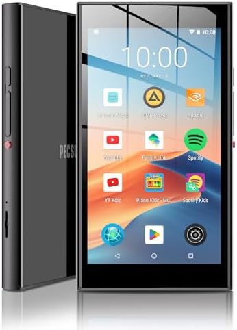 Pecsu 160GB MP3 Player for Kids Music Player with Bluetooth and WiFi, 5" Kids MP3 Player with Spotify,YouTube,Piano Kids,Amazon Music,Audible,Pandora,Android Music Player Up to 1TB