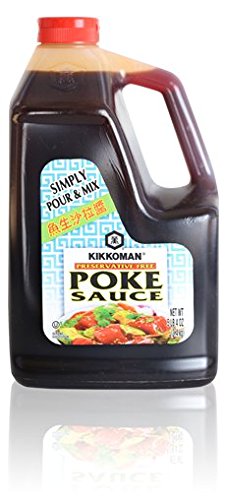 Kikkoman Preservative-Free Poke Sauce Simply Pour or Mix Low Sodium & No Fat Kosher Certified All-Purpose Seasoning Dishes, 5 lb 4 oz (Pack of 1)