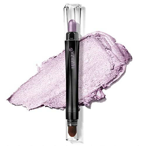 Cream Single Eyeshadow Stick with Blending Brush, Hypoallergenic Eye Shadow Stick Makeup, Pro Waterproof & Long Lasting Eye Brightener Stick,Eyeshadow Pencil Crayon Shimmer #127