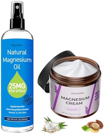 Topical Magnesium Lotion&Spray for Leg Cramps and Sleep,Nighttime Magnesium Cream for Pain,Muscle Relaxation,Calm,Deep Hydration for Body & Skin Care - Natural and Safe for Kids