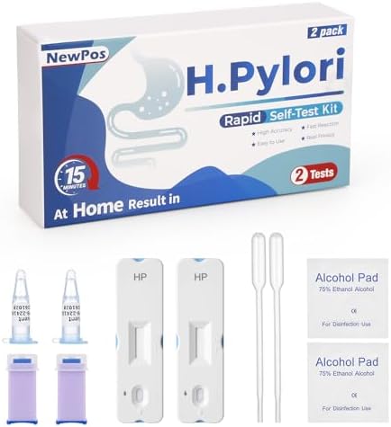 Home H. Pylori Rapid Test Kit — 2-Pack, Self-Use Stomach Health Screening