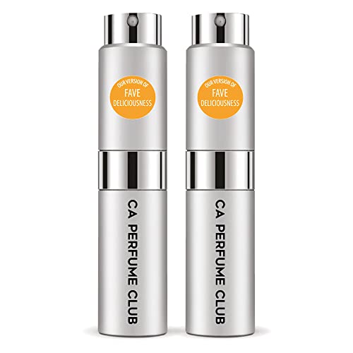 CA Perfume Impression of Christian D. Fave Deliciousness For Women & Men Replica Version Fragrance Dupes Concentrated Long Lasting Eau de Parfum Spray Refillable Atomizer Bottle 0.27 Fl Oz-X2