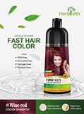 Herbishh Hair Color Shampoo for Gray Hair – Magic Hair Dye Shampoo – Colors Hair in Minutes–Long Lasting–500 Ml–3-In-1 Hair Color–Ammonia-Free | Herbishh (Wine Red)