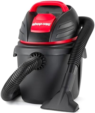 Shop-Vac 9303511 2.5 Gallon Wet Dry Vacuum, 1.25 Inch Diameter x 4 Foot Hose, 6 Ft Cord Length, Wall Mounted, Includes Filters, Ideal for Jobsite, Garage, Car & Workshop
