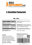 BulkSupplements.com L-Carnitine Fumarate Powder - Carnitine Supplement, Carnitine Powder, L-Carnitine 500mg - Gluten Free, 500mg per Serving, Gluten Free, 100g (3.5 oz) (Pack of 1)