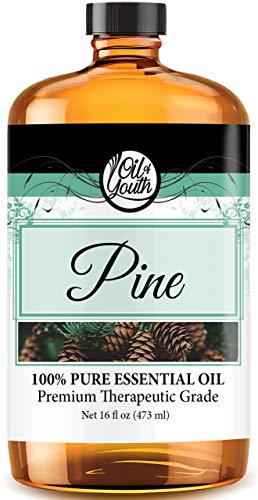 Oil of Youth - Pine Essential Oil (16oz Bulk) Pure Essential Oil for Cleaning, pest, Aromatherapy, Diffuse