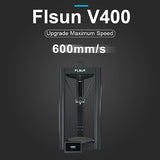 FLSUN V400 3D Printer Moving Speed Fastest 600mm/s 20000+ mm/s² FDM Delta 3D Printer with 7" Klipper Firmware Pad, 300℃ Nozzle, Direct Drive Extruder, PEI Bed, Printing Size Φ11.8"x16" (FLSUN V400)