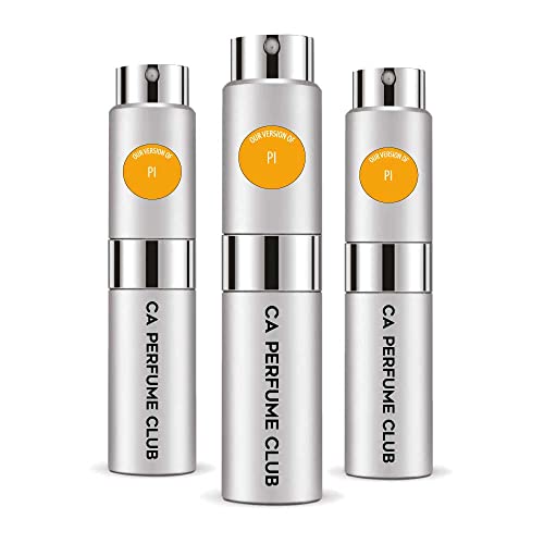 CA Perfume Impression of Gvnchy Pi For Men Replica Version Fragrance Dupes Concentrated Long Lasting Eau de Parfum Spray Refillable Atomizer Bottle 0.27 Fl Oz-X3