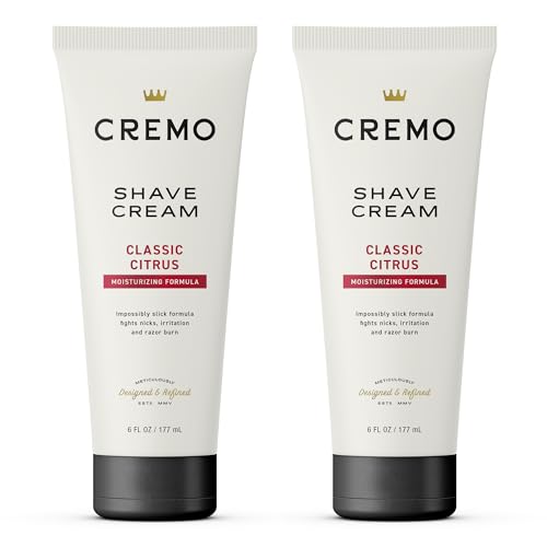 Cremo Shaving Cream Mens, Astonishingly Superior Ultra-Slick Shaving Cream for Men, Fights Nicks, Cuts And Razor Burn, 6 Fl Oz (2 Pack)