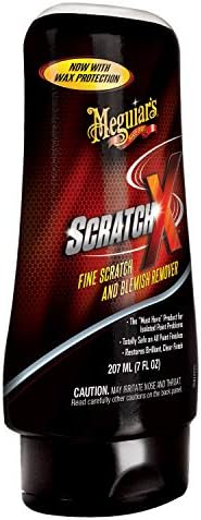 Meguiar's ScratchX - Paint Scratch Remover - Permanently Removes Swirls and Scratches While Boosting Gloss and Shine - Removes Defects by Hand or DA Polisher with Hazing or Scratching, 7 Oz Liquid