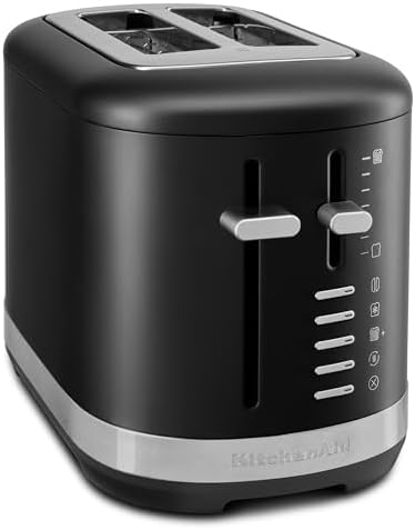 KitchenAid 2 Slice Automatic Toaster with Extra Wide Slots KMT2109BM, Black Matte