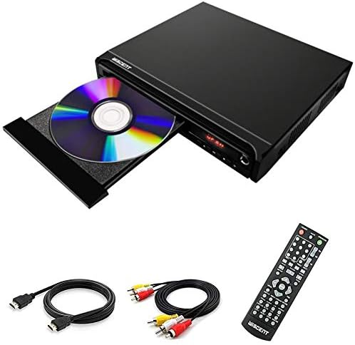 Compact DVD Player for TV, HDMI DVD Player,Multi-Region Free, with HDMI/AV/USB/MIC,Full HD Picture Quality,Anti-Skip,No Picture Freeze,Noise Cancellation(not Blu-ray DVD Player)