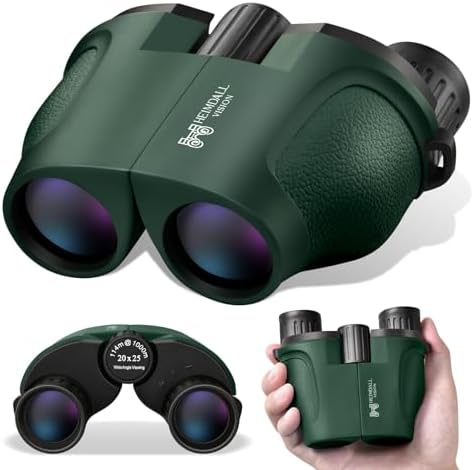Small Compact Binoculars Adults Kids: 20x25 High Powered Mini Pocket Binocular for Bird Watching, Waterproof Portable Powerful Binoculars, Lightweight Easy Focus Binoculars for Concert, Outdoor Hiking
