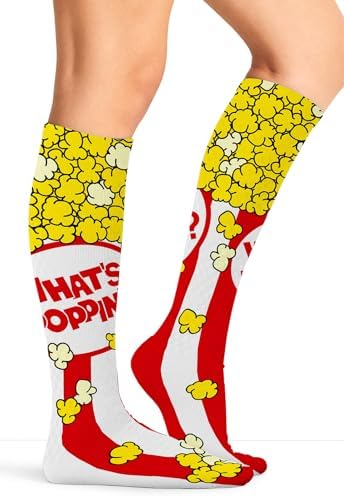 Cherokee Women's 10-15mmHg Compression Socks – Fun Print Knee Highs with Light Support, Soft Feel - PRINTSUPPORT
