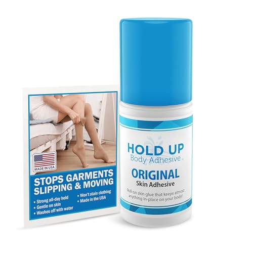 Original - Body Glue for Dancers, Butt Glue for Dancers, Roll On Skin Adhesive for Compression Stockings, Sock Glue, Clothing, Costume, Fashion, Dance, 2 oz. Bottle