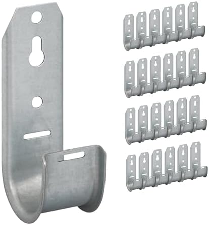 ICC Wall Mount J Hook 1 5/16” Without Retainer Clip - Galvanized Steel Cable Management Hooks for Structured Cabling - Rust-Resistant, ETL Listed, UL, EIA and TIA Compliant - 1 5/16 Inch 25-Pack