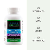 Neuro biologix D3+K2 Cofactor Complex - Vitamin D and K Supplement 10000 IU's, Supports Joint & Bone Health, Cardiovascular, and Immune System, 60 Capsules