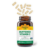 Country Life Vitamin C Buffered with Bioflavonoids, 500mg, 100 Tablets, Certified Gluten Free, Certified Vegan