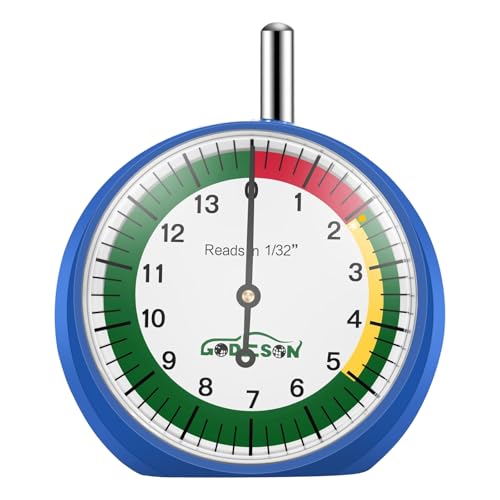 GODESON Dial Type Tire Tread Depth Gauge 88703 Professional for Motorcycle, car,Truck and Bus